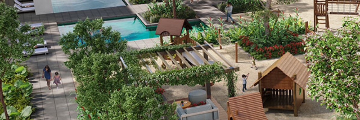 Lodha Giardino garden area