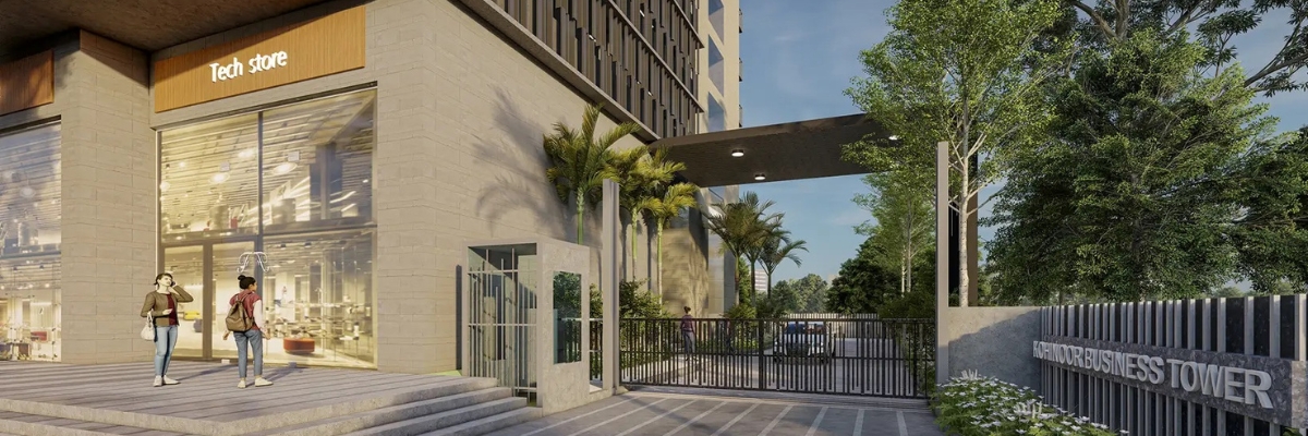 Kohinoor business tower entrance          